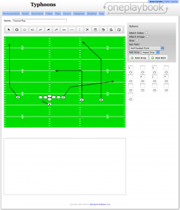 Lines can show whatever a coach wants them to show, in this case, it's where the players should move.